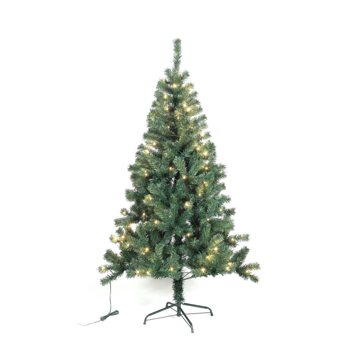 Kunstkerstboom - 180 cm - verlichting en voet inbegrepen