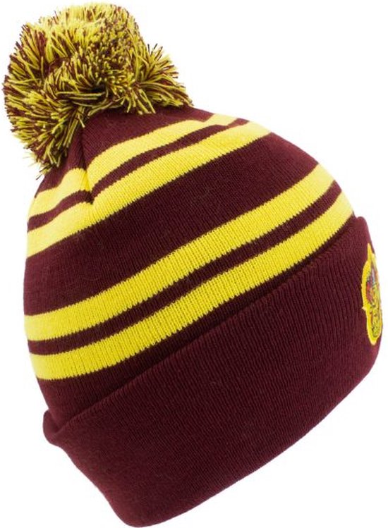 Harry Potter - Bonnet à pompon Rouge et Doré Maison Gryffondor