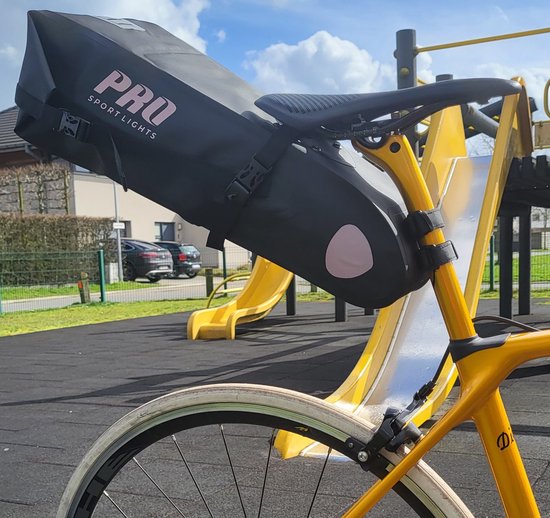 Zadeltas Racefiets/Mountainbike stadsfiets - 14Liter - Zwart Grote Fietstas zadel - Zwart - Waterdicht van Merkloos — afbeelding 2