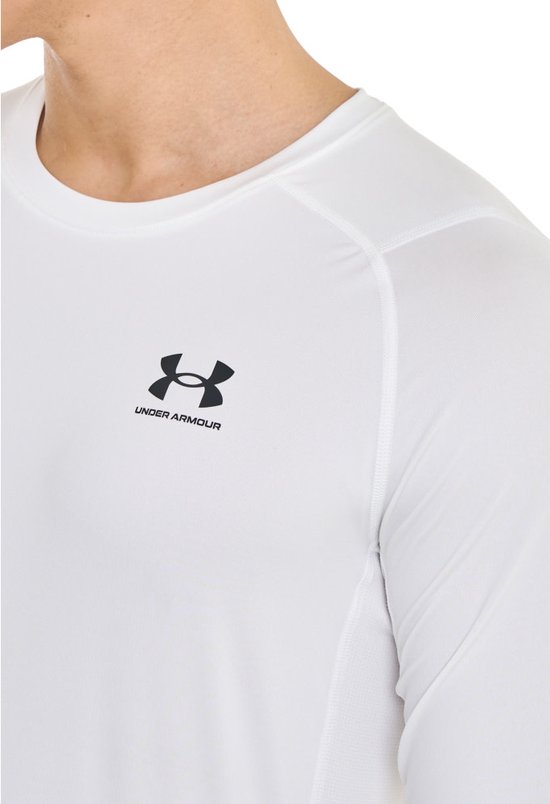Under Armour UA HG Armour Comp LS Heren Sportshirt - Wit - Maat L - Under Armour