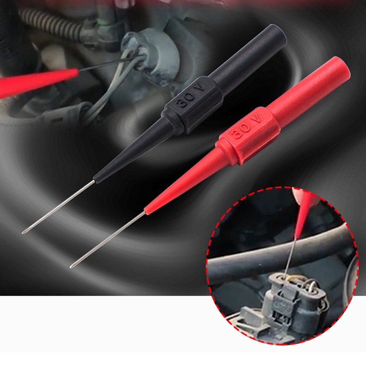 HOME ONLINE 30 V Diagnostic Tool Multimeter Test Lead Extender Terug Piercing Naald Tip Probe Automotive Tools Automotive Kit Machine