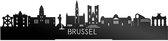 Standing Skyline Brussel Zwart Glanzend - 60 cm - Woondecoratie design - Decoratie om neer te zetten en om op te hangen - Meer steden beschikbaar - Cadeau voor hem - Cadeau voor haar - Jubileum - Verjaardag - Housewarming - Interieur -