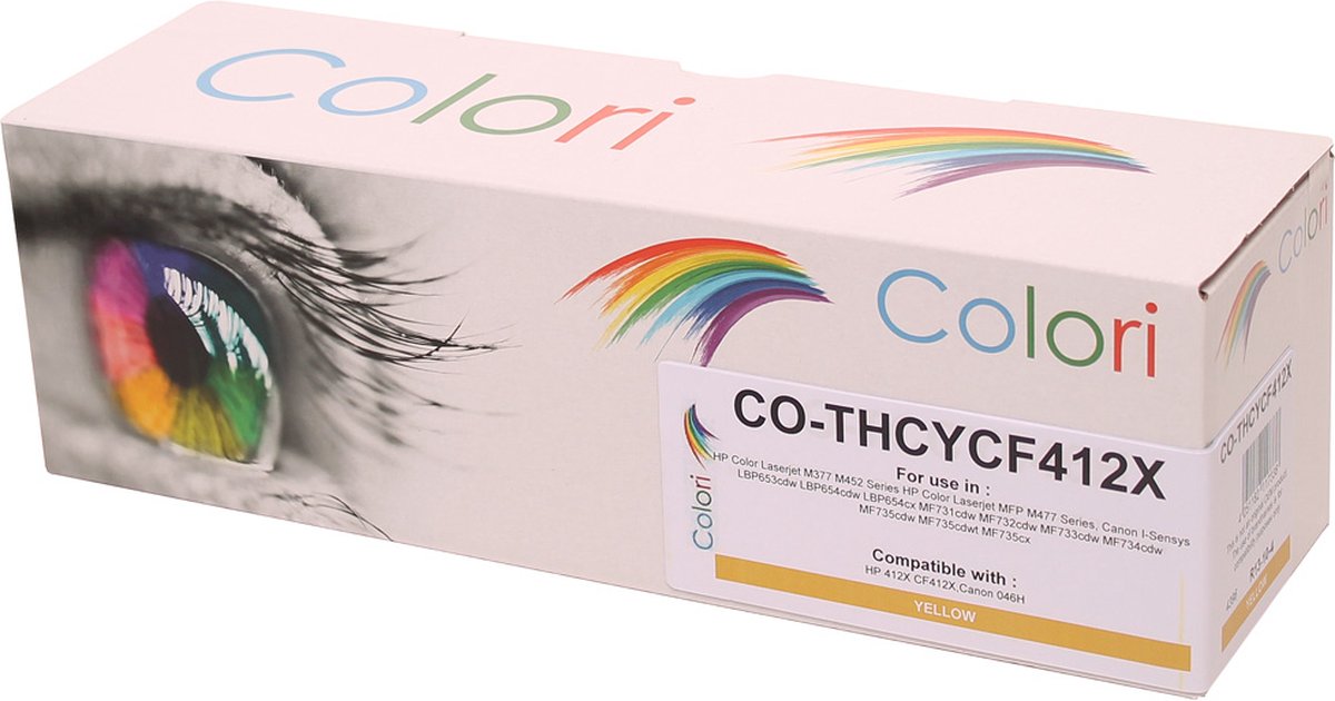 Colori huismerk toner geschikt voor HP 412X CF412X geel voor HP Color Laserjet Pro MFP M377 M377dw M452 Series M452dn M452dw M452nw MFP M477 M477fdn M477fdw M477fnw 412A CF412A