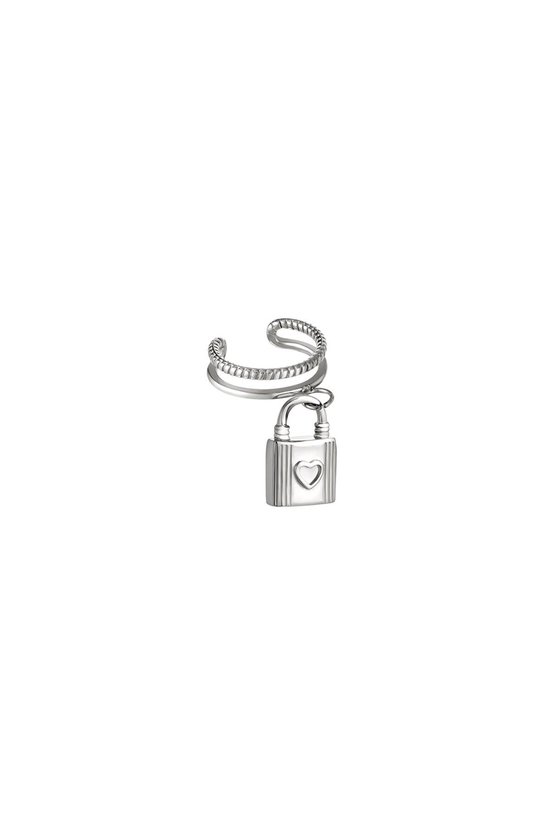 Stainless steel ear cuff lock- Zilver- Yehwang | Cadeau voor haar | Tieners | Moederdag