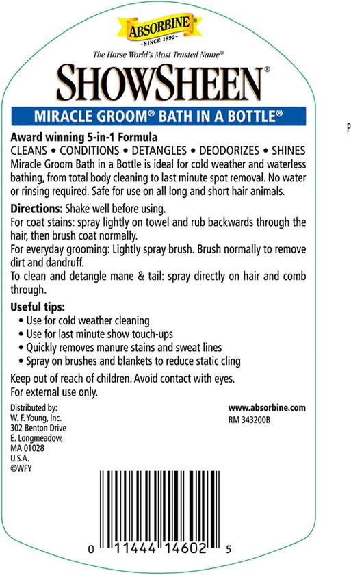 Absorbine 5-in-1 Miracle Groom 946 ml One size | bol