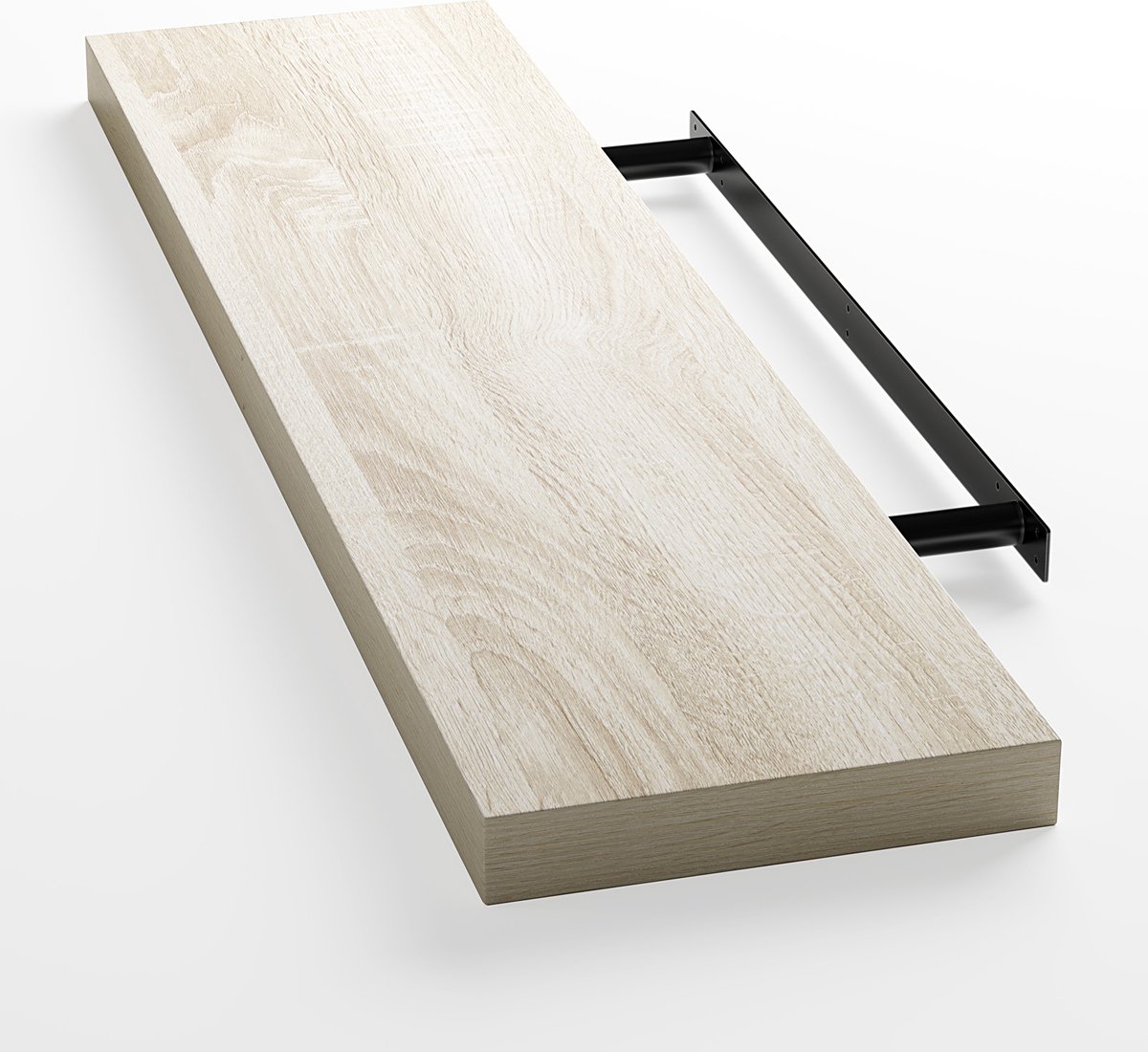 Casaria Wandplank 2 Stuks Hout met Bevestiging Zwevend 15 kg Draagkracht Plank Keukenplank 70 cm