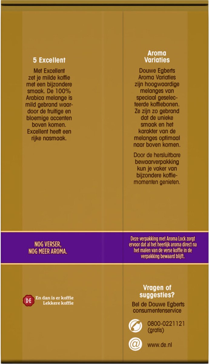Jacobs Douwe Egberts BE Douwe Egberts Excellent Filterkoffie thumbnail 2