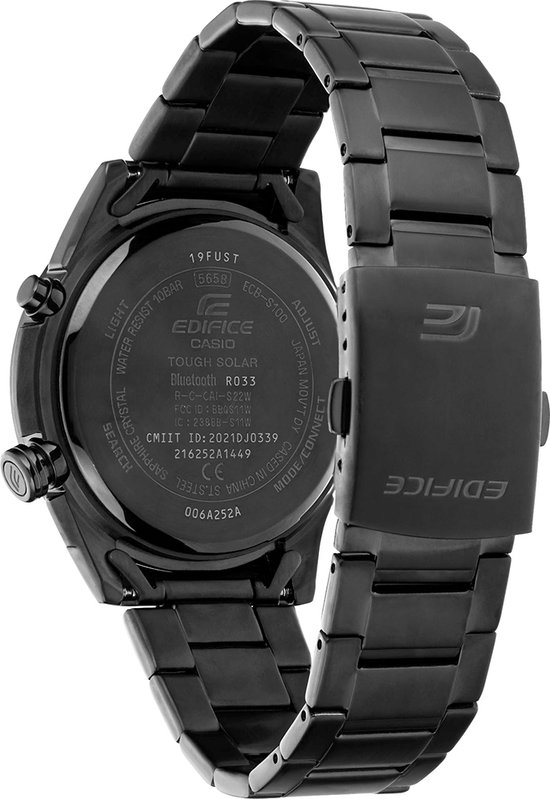 Casio ECB-950DC-1AEF Orologio Uomo Analogico Digitale Al Quarzo, Cinturino In Acciaio Inossidabile