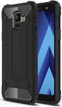 Hoesje Geschikt voor Samsung Galaxy A6 (2018) | Shock Proof | Hybride Back Cover | Beschermhoes | Schokbestendig | Extra bescherming | Zwart