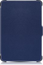 Case2go - E-reader Hoes geschikt voor Kobo Clara HD - Sleepcover - Tri-Fold Book Case - Auto/Wake functie - Magnetische sluiting - Donker Blauw