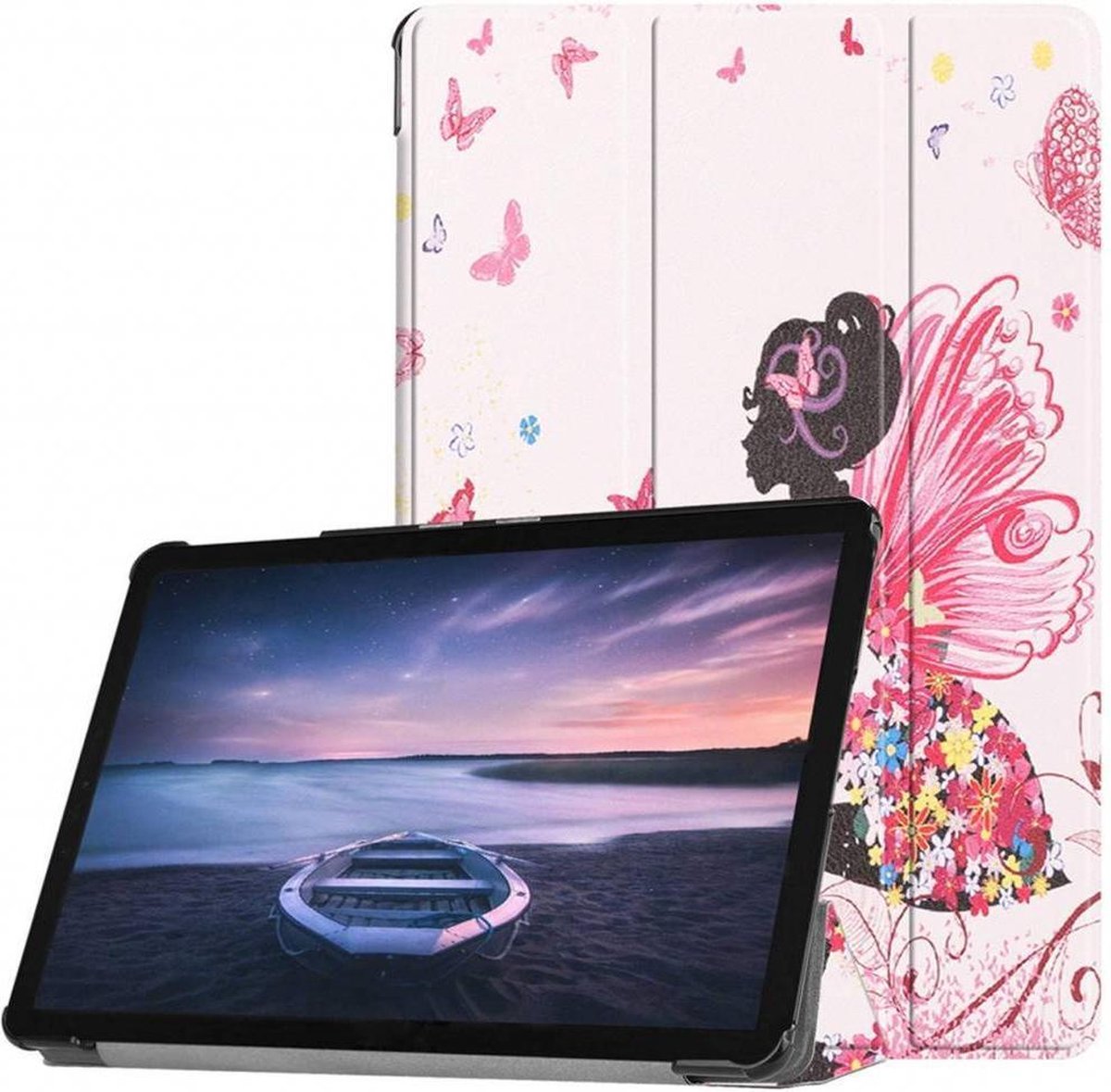 Samsung Galaxy Tab S4 Tri-Fold Book Case Flower fairy