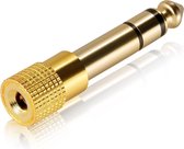 Gold Plated 6.35mm Male to 3.5mm Stereo Jack Adaptor Socket Adapter