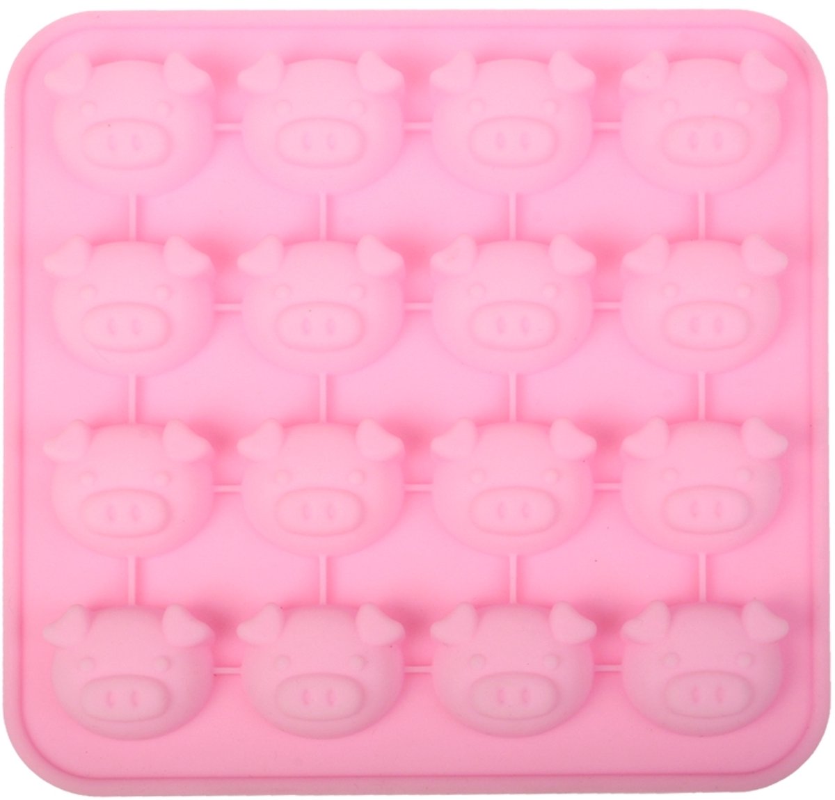 Creatieve varken hoofd vorm 16-Grid Ice Cube Tray(Pink)
