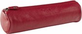 Pen Etui Maverick met ritssluiting - rond - Bordeauxrood