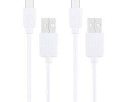 2 STKS HAWEEL 1 m High Speed ​​Micro USB naar USB Data Sync Oplaadkabels, voor Samsung, Huawei, Xiaomi, LG, HTC en andere smartphones