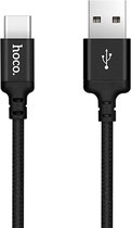 hoco X14 2m Nylon gevlochten aluminium USB-C / Type-C naar USB Data Sync oplaadkabel, voor Galaxy S8 & S8 + / LG G6 / Huawei P10 & P10 Plus / Geschikt voor Xiaomi Mi 6 & Max 2 en andere smartphones (zwart)