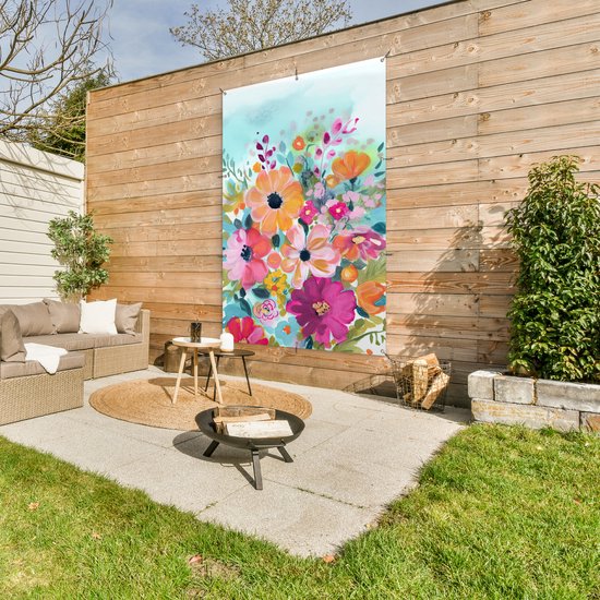 Décoration murale murale Fleurs - Tableau - Nature - Botanique - 120x180 cm - Affiche de jardin - Toile de jardin - Affiche d'extérieur