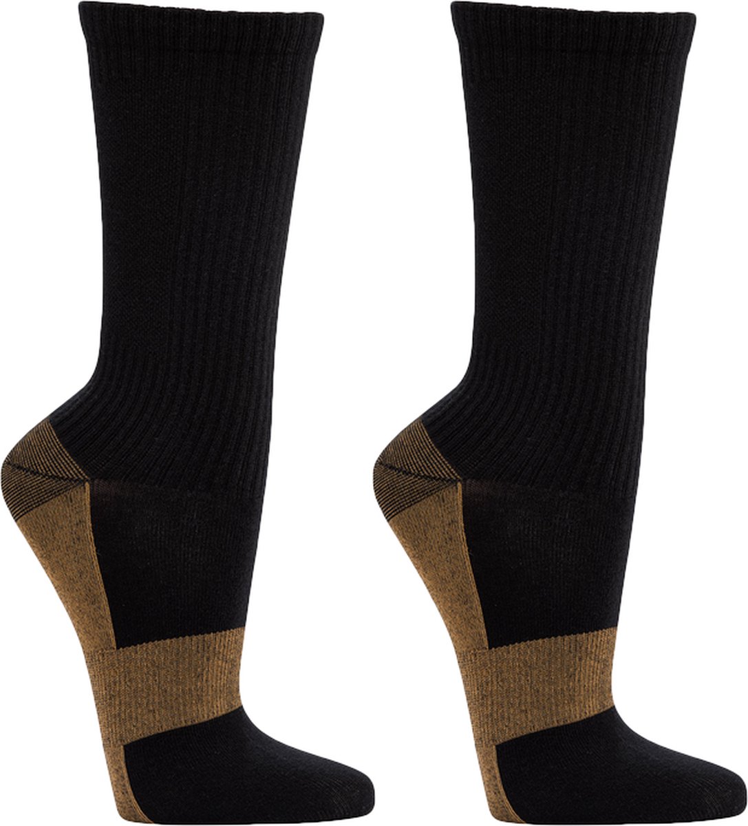 Koper sokken | diabetes | zwart | compressie | 2 paar | maat 35-38 | bol.com