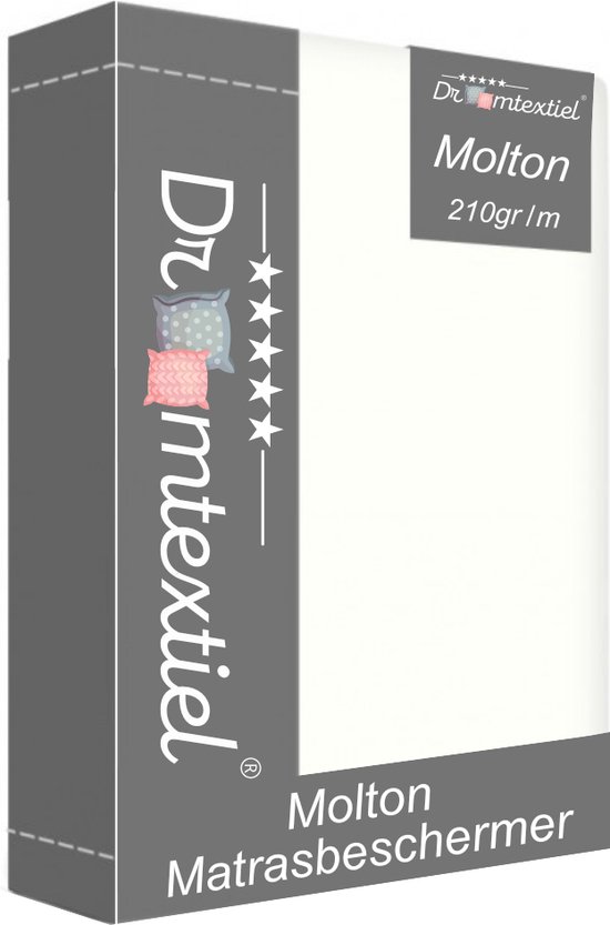 Dream Textile Molton Hoeslaken -housse / Protège-matelas - Twin-Twin 180 x 200/210/220 cm - Extra High Angle - 210 grammes p/ m2 Haute Qualité - Tissu doux - Ne se repasse pas - Stretch -