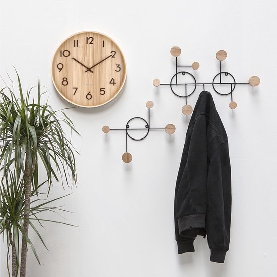 Karlsson Wandklok Pure - Licht lindehout - Medium - Ø40cm - Scandinavisch