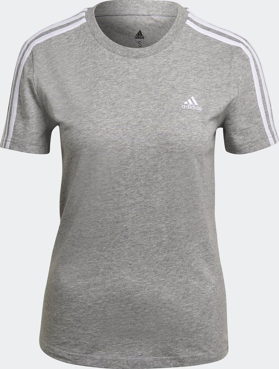 T-shirt adidas Sportswear Essentials Slim à 3 bandes - Femme - Grijs- XS
