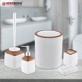 Herzberg HG-OKY5013: 5 Pieces Bathroom Set - Wood Accent