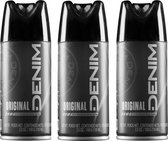Denim Original Deodorant Body Spray For Men 3 x 150 ml
