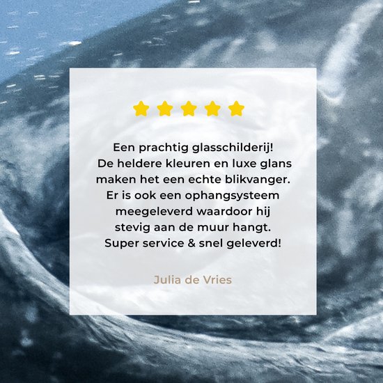 MuchoWow® Glasschilderij 50x50 cm - Schilderij acrylglas - Water - Dieren - Bultrug - Foto op glas - Schilderijen