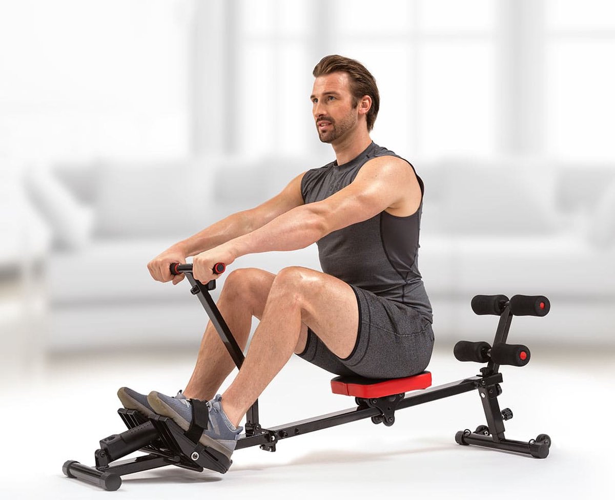 Kendox RowShaper - Roei-apparaat voor thuis - Fitnessapparaat voor cardio- en krachttraining - Fitness Roeiapparaat met LCD Display voor thuistraining - Belastbaar tot 120 kg - Mail Order Edition thumbnail 5