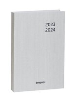 Brepols Schoolagenda 2023-2024 - KASHMIR - Dagoverzicht - Grijs - 11.5 x 16.9 cm