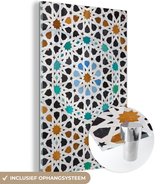 MuchoWow® Peinture sur verre - Un détail de mosaïque marocaine - 40x60 cm - Peintures sur verre acrylique - Photo sur Glas