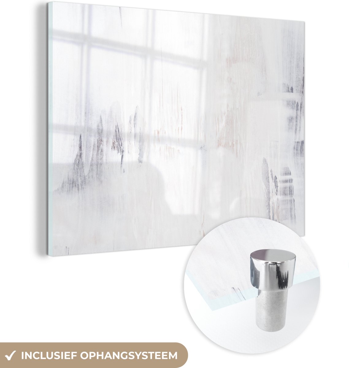 MuchoWow® Glasschilderij 40x30 cm - Schilderij acrylglas - Acrylverf - Verf - Design - Foto op glas - Schilderijen