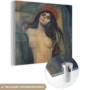 MuchoWow® Peinture sur verre 90x90 cm - Peinture sur verre - Madone - Edvard Munch - Photo sur verre acrylique - Peintures