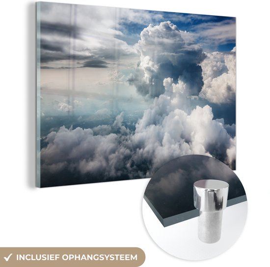 Cloudy Glas 30x20 cm - petit - Tirage photo sur Glas (décoration murale en plexiglas)