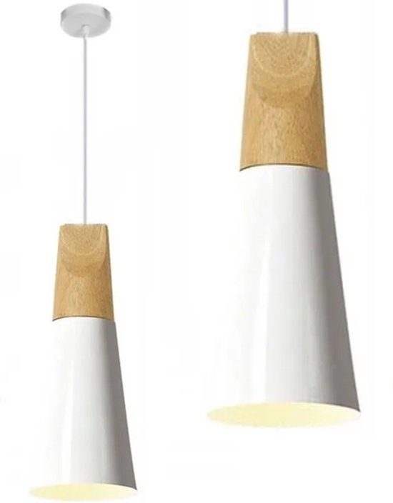 TooLight Scandi Hanglamp - E27 - Ø 14.5 cm - Wit