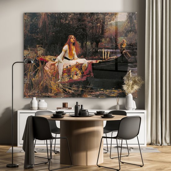 Peinture sur verre - La dame de shalott - peinture de John William Waterhouse - 160x120 cm - Peintures sur Verre Peintures - Photo sur Glas