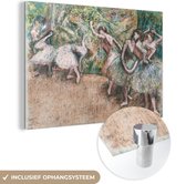 MuchoWow® Glasschilderij 30x20 cm - Schilderij acrylglas - Ballet scene - schilderij van Edgar Degas - Foto op glas - Schilderijen