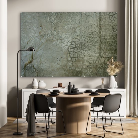 MuchoWow® Peinture sur verre 150x100 cm - Peinture sur verre acrylique - Mur - Vert - Terre - Photo sur verre - Peintures