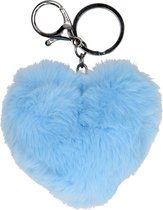 Sleutelhanger Fluffy Hart Blauw