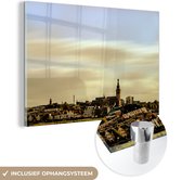 MuchoWow® Glasschilderij 60x40 cm - Schilderij acrylglas - Skyline - Nijmegen - Nederland - Foto op glas - Schilderijen