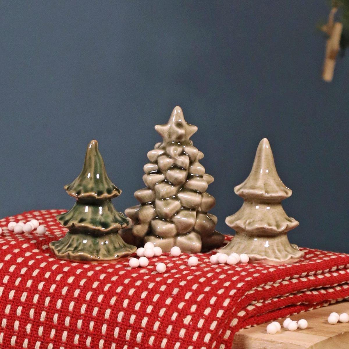 Kerstboom Keramiek, 12cm