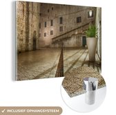 MuchoWow® Glasschilderij 120x80 cm - Schilderij acrylglas - De stadslobby van Dubrovnik in Kroatië - Foto op glas - Schilderijen