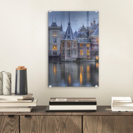 ® Glasschilderij 20x30 cm - Schilderij acrylglas - Den Haag - Torentje - Nederland - Foto op glas - Muurdecoratie woonkamer - Wanddecoratie slaapkamer - Schilderijen