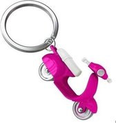 Sleutelhanger scooter fel roze design