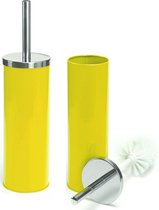 MSV Toiletborstel in houder/wc-borstel - 2x - metaal - appelgroen - 38 cm
