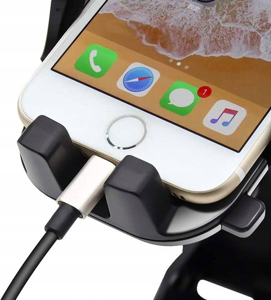 Telefoonhouder Auto - Zwart - Dashboard en Voorruit - GSM houder - 360 Graden Draaien - Breedte Aanpassing - Ventilatierooster - Zuignap - Auto houder telefoon - Carkit – foto 2