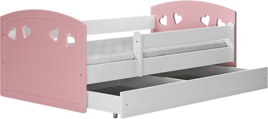 Kocot Kids - Bed Julia lichtroze met lade zonder matras 160/80 - Kinderbed - Roze