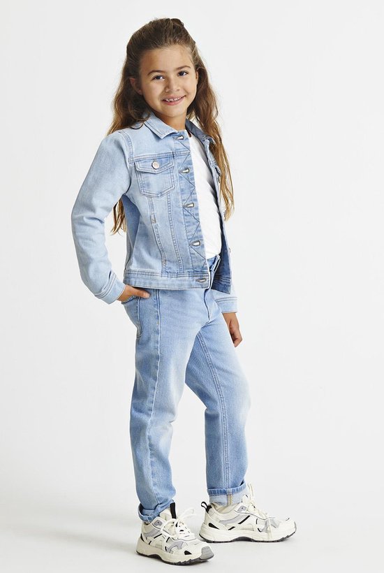 KIDS ONLY Jeans Fille Ample Coupe Droite Blanc - 100% Coton Recyclé Confortable Et Tendance