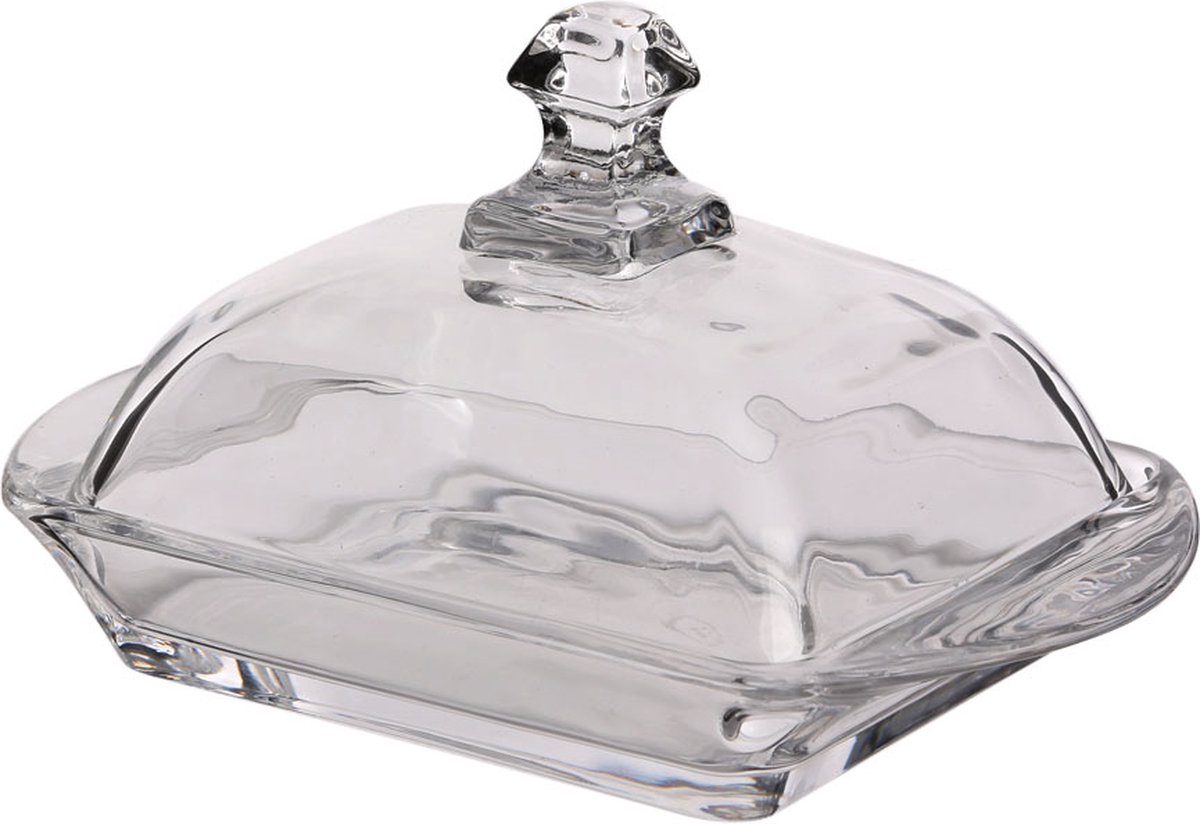 Kookpro Botervloot van Glas met Deksel - 17x11cm - Transparant