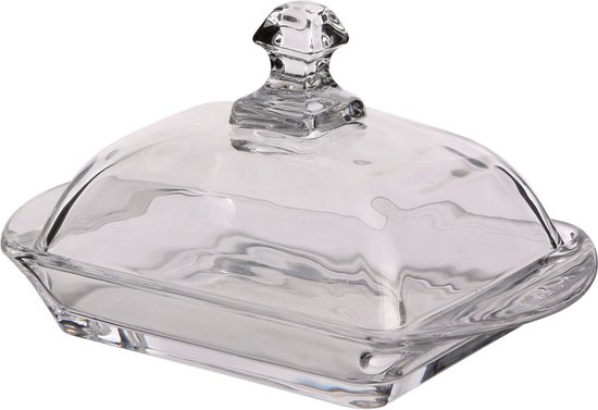 Botervloot glas 17 cm Luminarc met koe print - Kookwinkel Kitchen&More